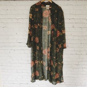 Kathie lee vintage bohemian kimono sheer button up